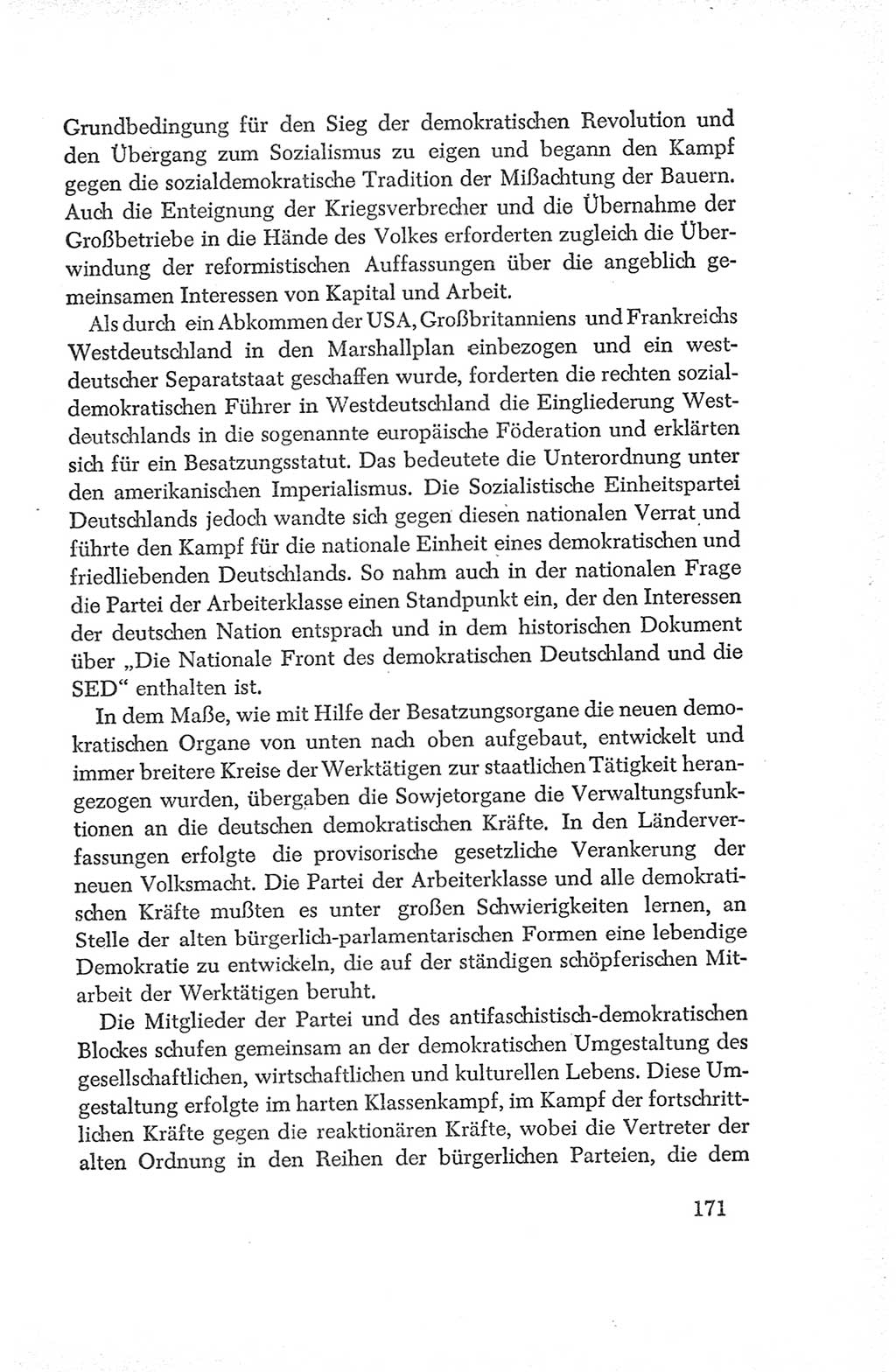 Protokoll der Verhandlungen des Ⅳ. Parteitages der Sozialistischen Einheitspartei Deutschlands (SED) [Deutsche Demokratische Republik (DDR)] 1954, Seite 171