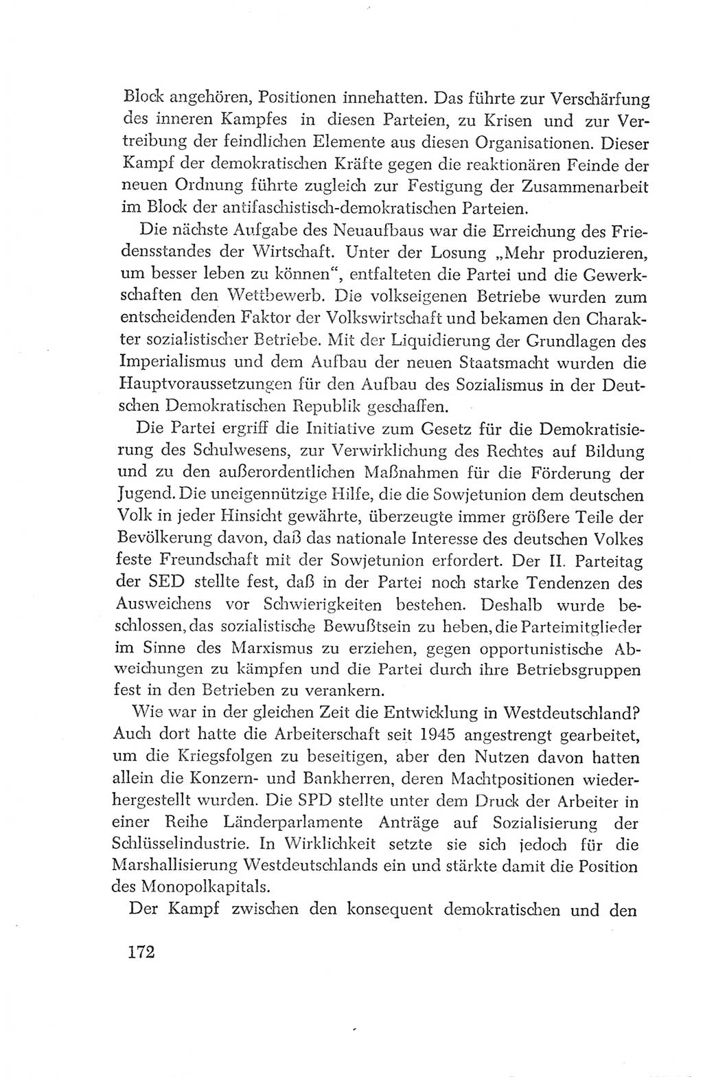 Protokoll der Verhandlungen des Ⅳ. Parteitages der Sozialistischen Einheitspartei Deutschlands (SED) [Deutsche Demokratische Republik (DDR)] 1954, Seite 172