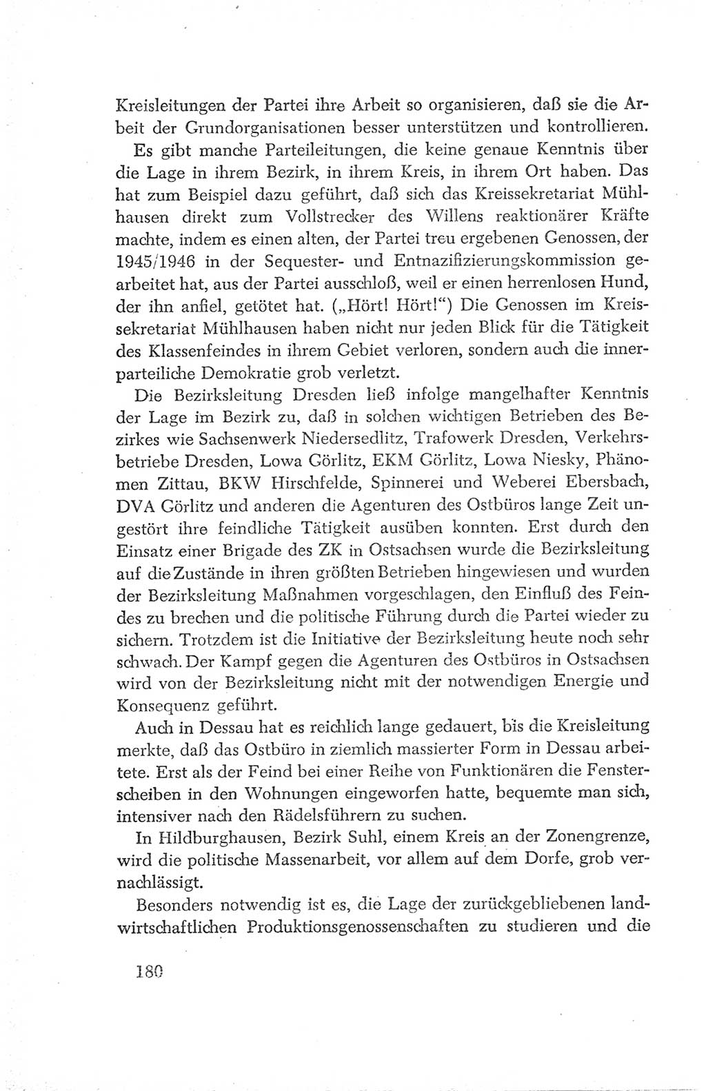 Protokoll der Verhandlungen des Ⅳ. Parteitages der Sozialistischen Einheitspartei Deutschlands (SED) [Deutsche Demokratische Republik (DDR)] 1954, Seite 180