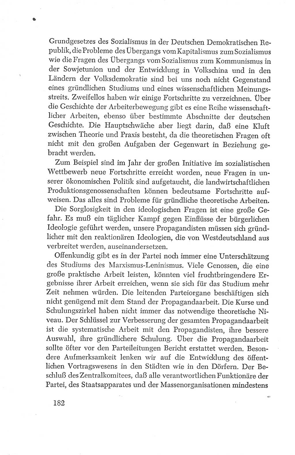 Protokoll der Verhandlungen des Ⅳ. Parteitages der Sozialistischen Einheitspartei Deutschlands (SED) [Deutsche Demokratische Republik (DDR)] 1954, Seite 182