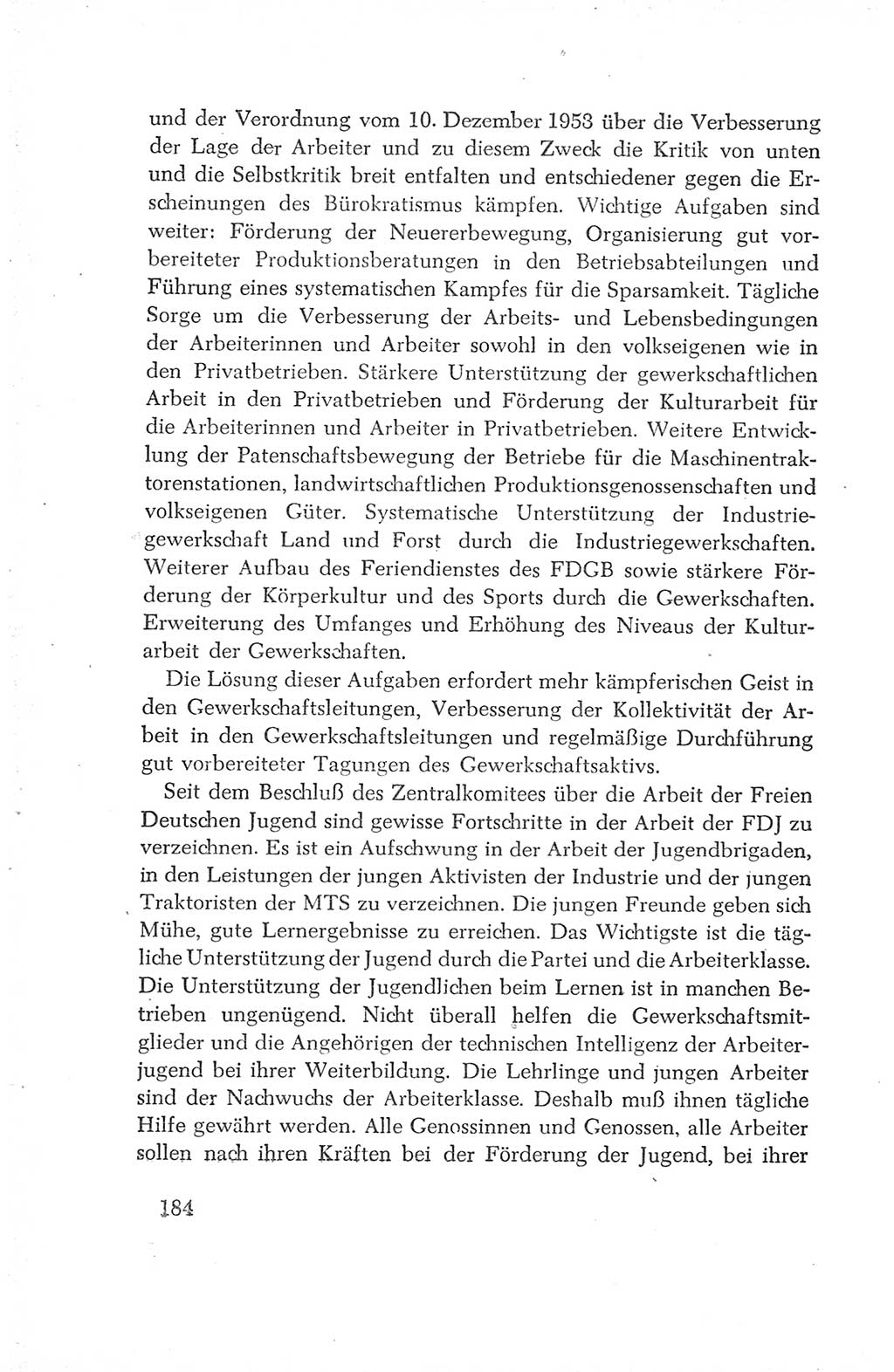 Protokoll der Verhandlungen des Ⅳ. Parteitages der Sozialistischen Einheitspartei Deutschlands (SED) [Deutsche Demokratische Republik (DDR)] 1954, Seite 184
