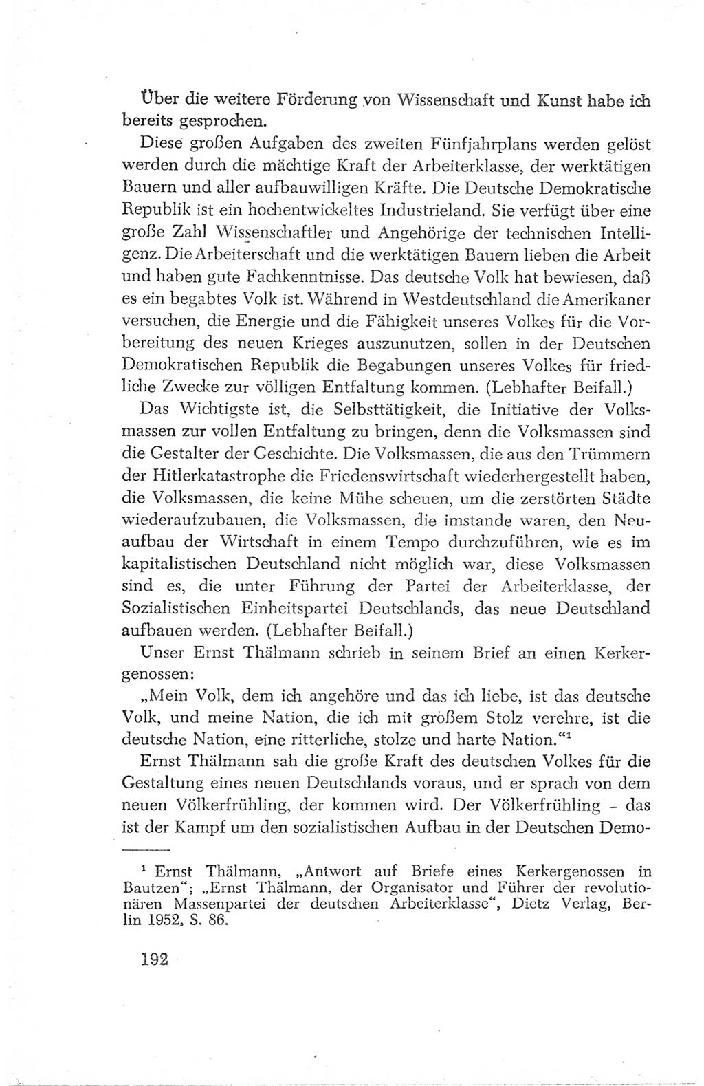 Protokoll der Verhandlungen des Ⅳ. Parteitages der Sozialistischen Einheitspartei Deutschlands (SED) [Deutsche Demokratische Republik (DDR)] 1954, Seite 192
