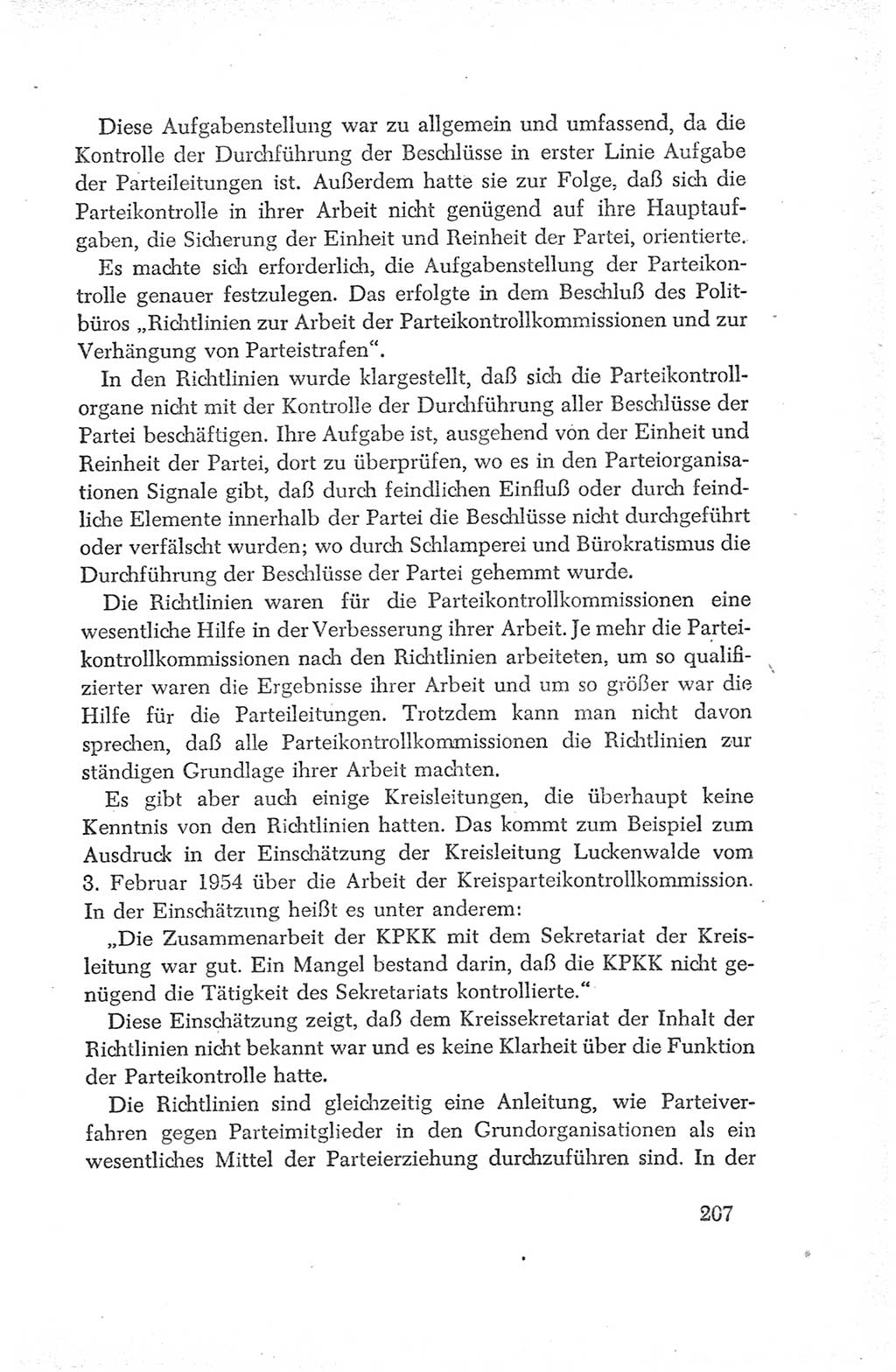 Protokoll der Verhandlungen des Ⅳ. Parteitages der Sozialistischen Einheitspartei Deutschlands (SED) [Deutsche Demokratische Republik (DDR)] 1954, Seite 207