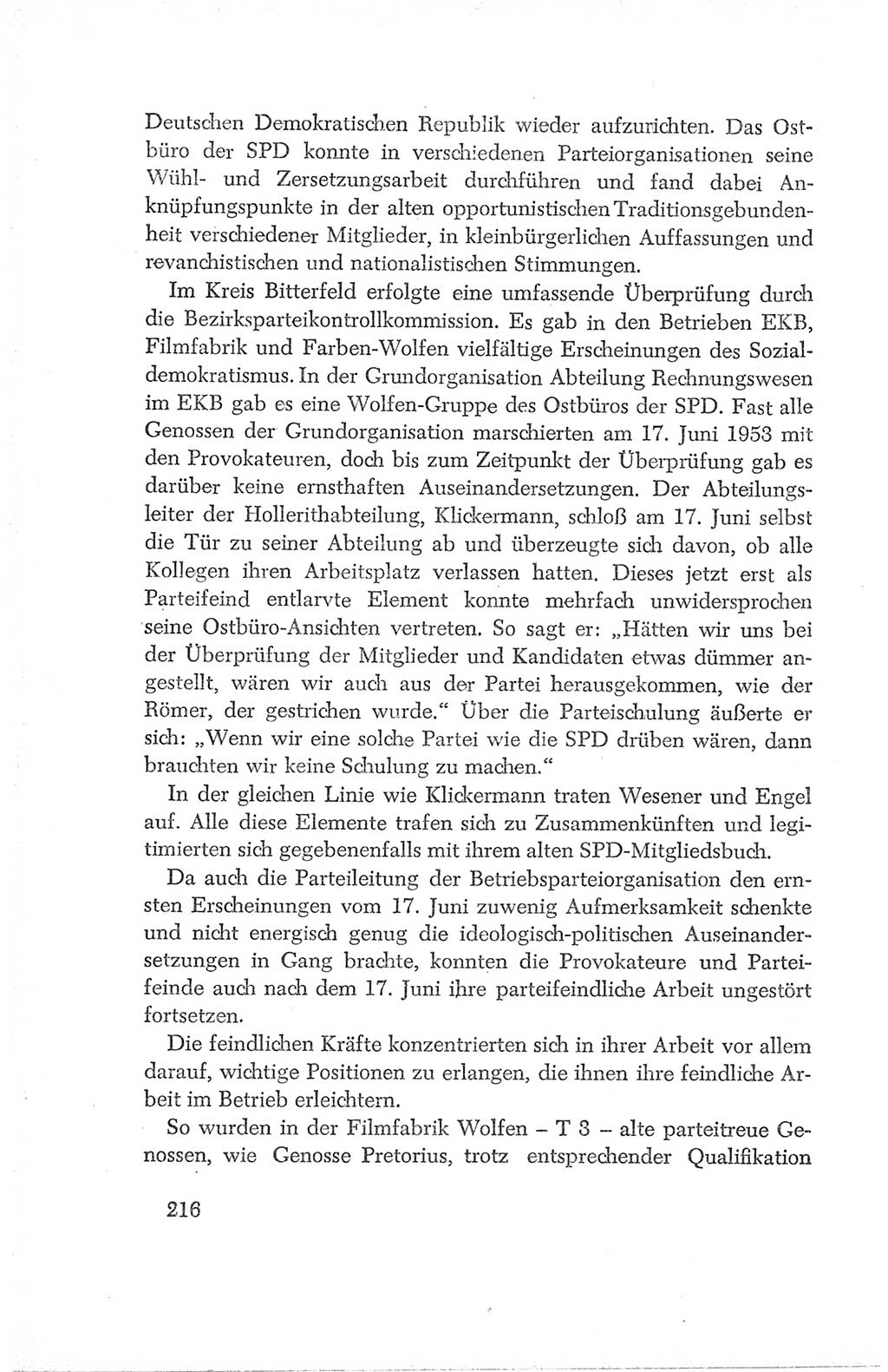 Protokoll der Verhandlungen des Ⅳ. Parteitages der Sozialistischen Einheitspartei Deutschlands (SED) [Deutsche Demokratische Republik (DDR)] 1954, Seite 216