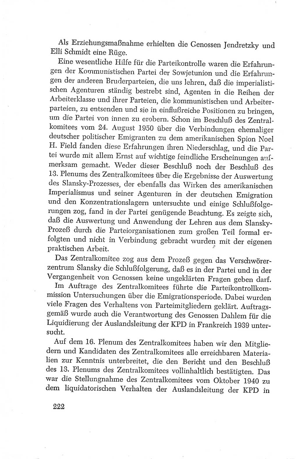 Protokoll der Verhandlungen des Ⅳ. Parteitages der Sozialistischen Einheitspartei Deutschlands (SED) [Deutsche Demokratische Republik (DDR)] 1954, Seite 222