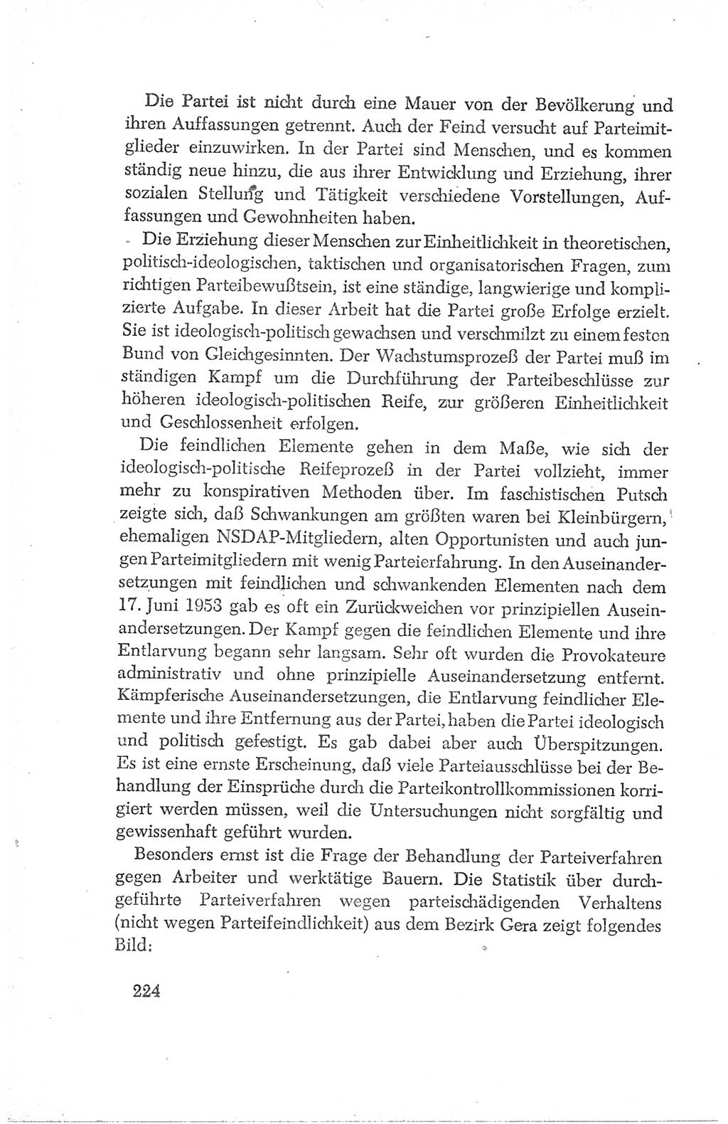 Protokoll der Verhandlungen des Ⅳ. Parteitages der Sozialistischen Einheitspartei Deutschlands (SED) [Deutsche Demokratische Republik (DDR)] 1954, Seite 224