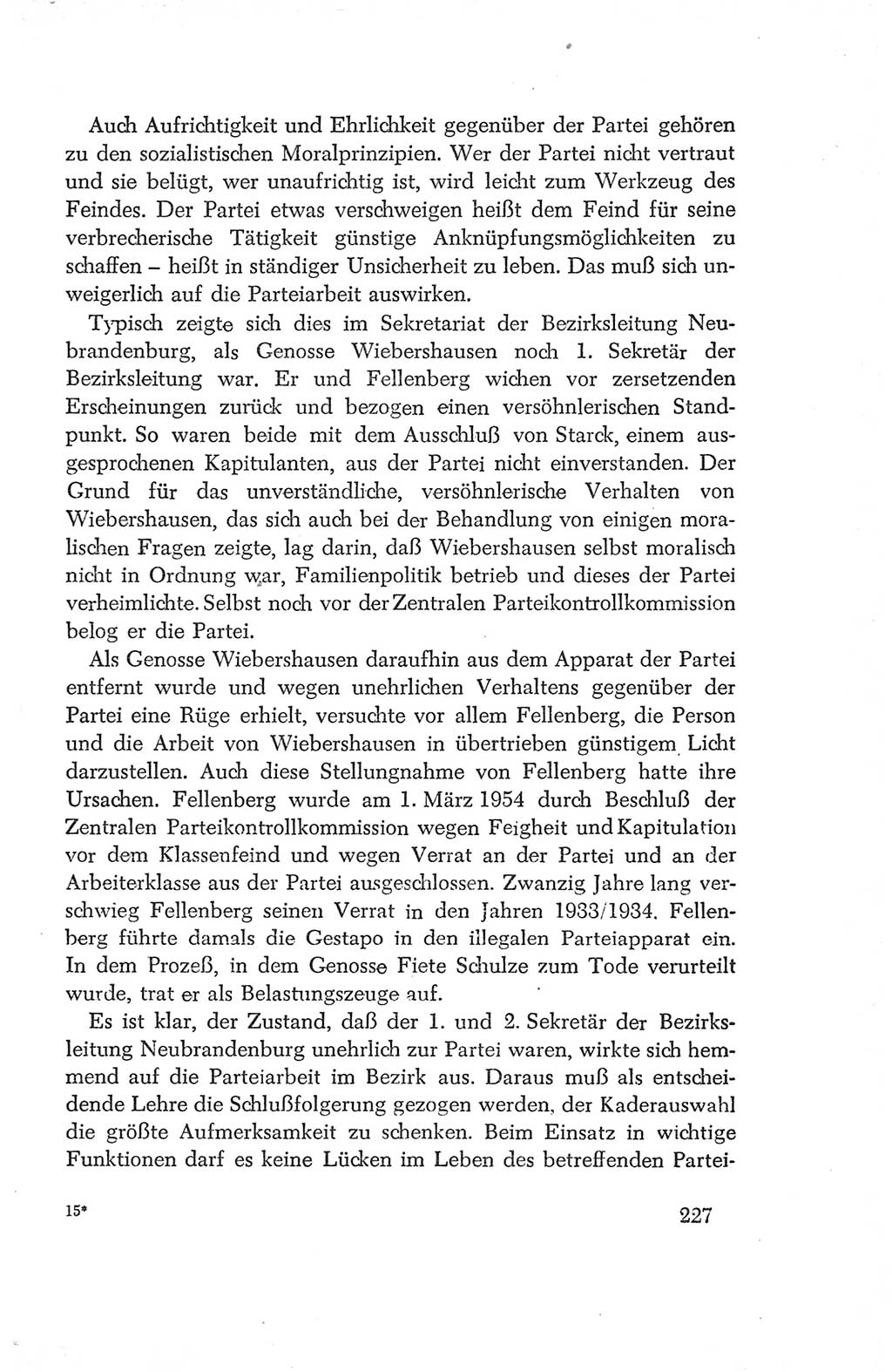 Protokoll der Verhandlungen des Ⅳ. Parteitages der Sozialistischen Einheitspartei Deutschlands (SED) [Deutsche Demokratische Republik (DDR)] 1954, Seite 227
