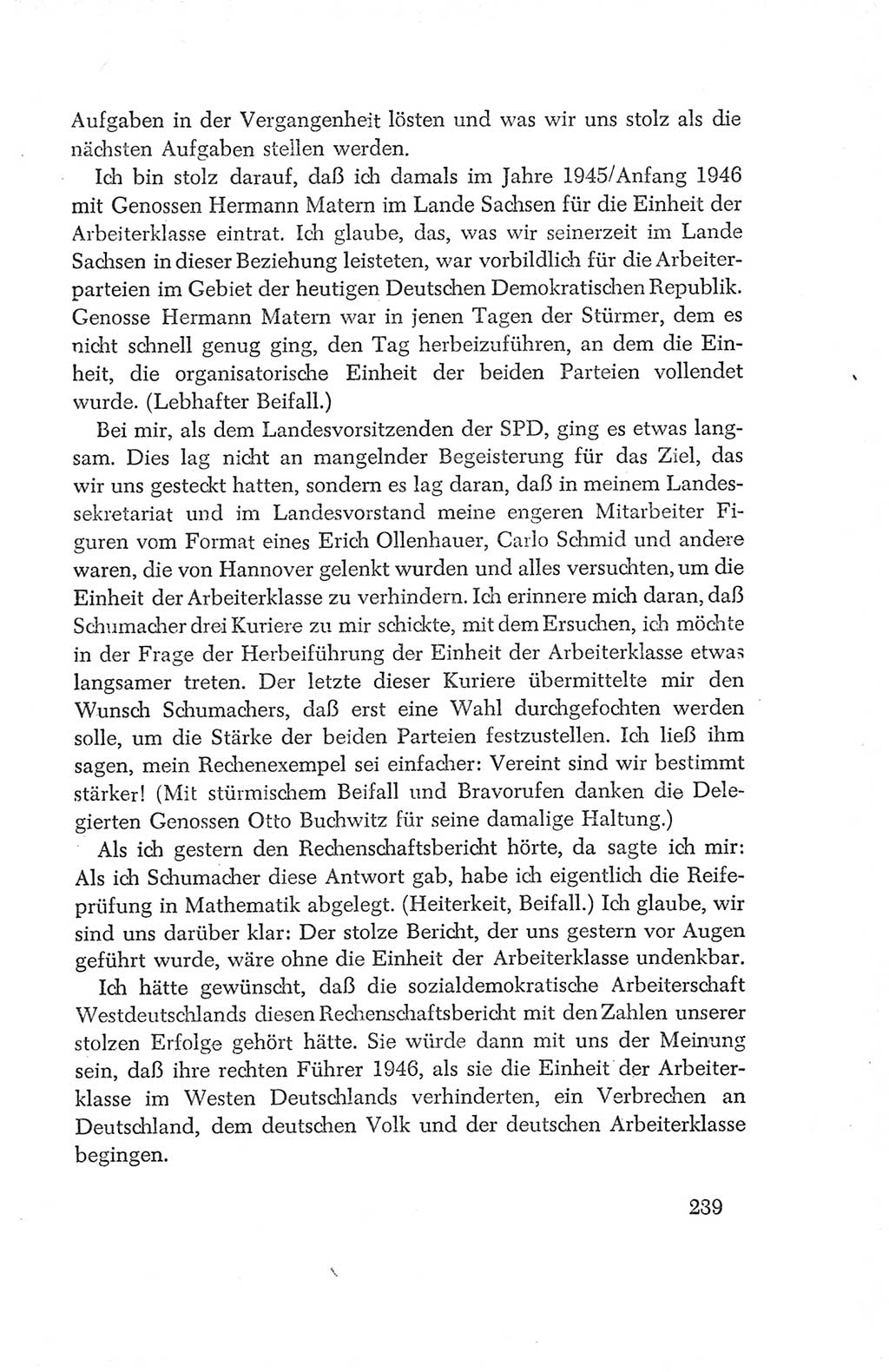 Protokoll der Verhandlungen des Ⅳ. Parteitages der Sozialistischen Einheitspartei Deutschlands (SED) [Deutsche Demokratische Republik (DDR)] 1954, Seite 239