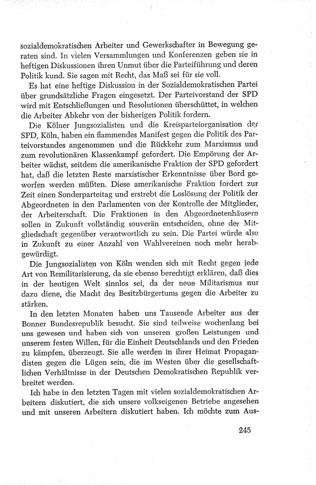 Protokoll der Verhandlungen des Ⅳ. Parteitages der Sozialistischen Einheitspartei Deutschlands (SED) [Deutsche Demokratische Republik (DDR)] 1954, Seite 245