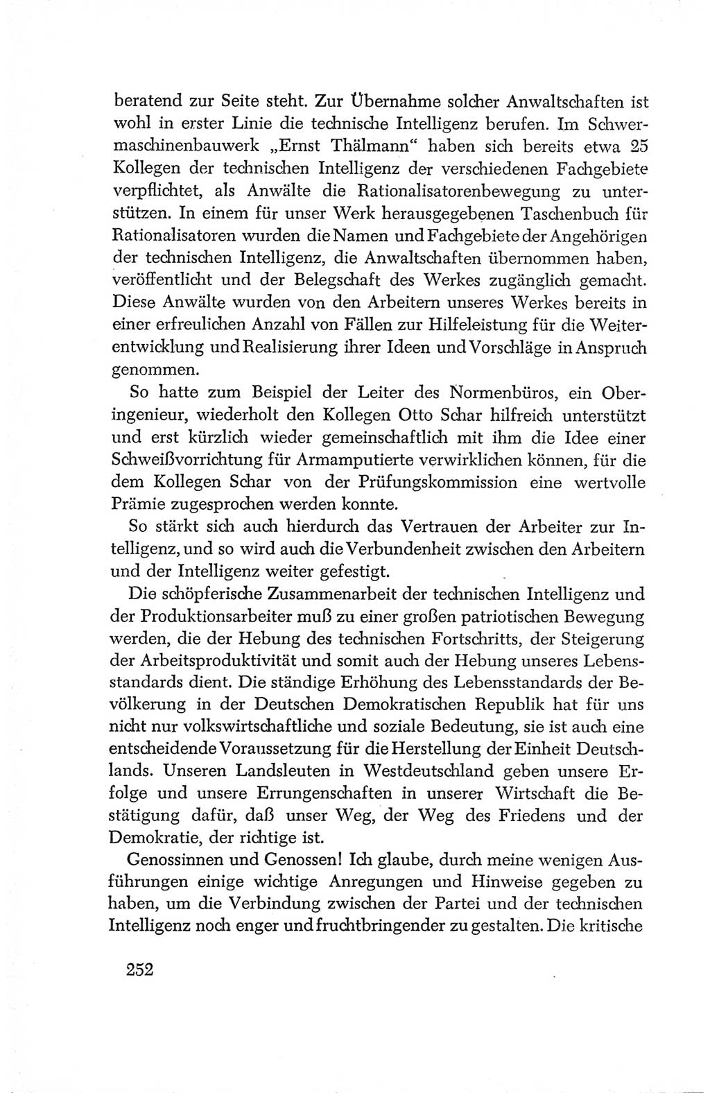 Protokoll der Verhandlungen des Ⅳ. Parteitages der Sozialistischen Einheitspartei Deutschlands (SED) [Deutsche Demokratische Republik (DDR)] 1954, Seite 252