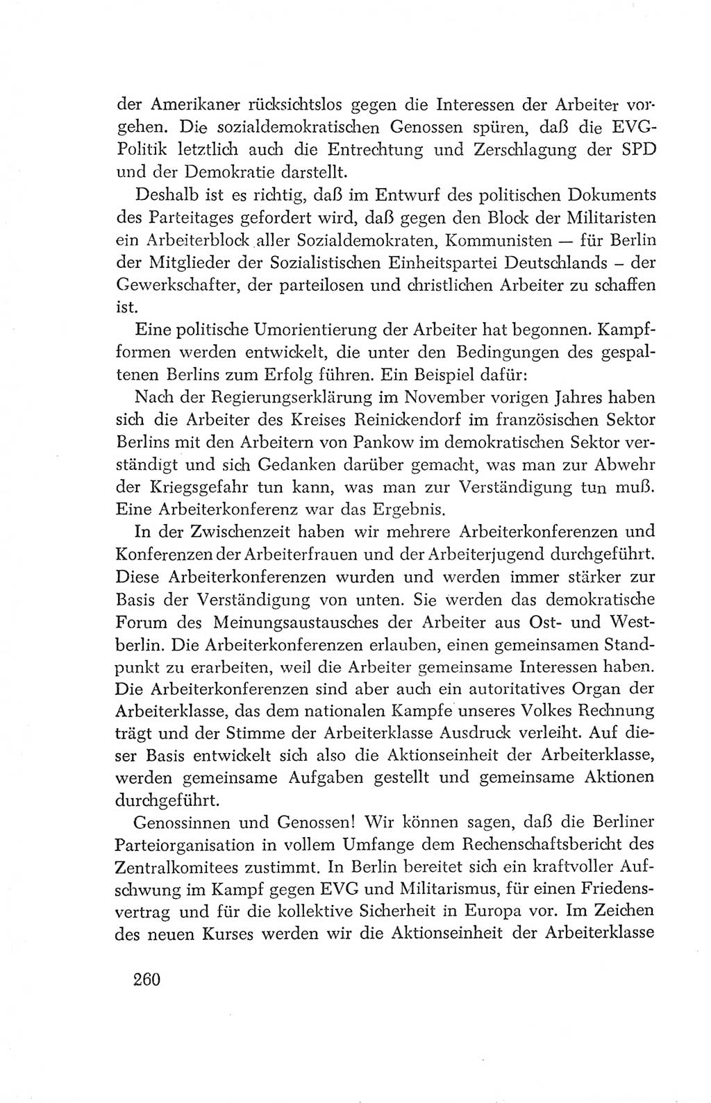 Protokoll der Verhandlungen des Ⅳ. Parteitages der Sozialistischen Einheitspartei Deutschlands (SED) [Deutsche Demokratische Republik (DDR)] 1954, Seite 260