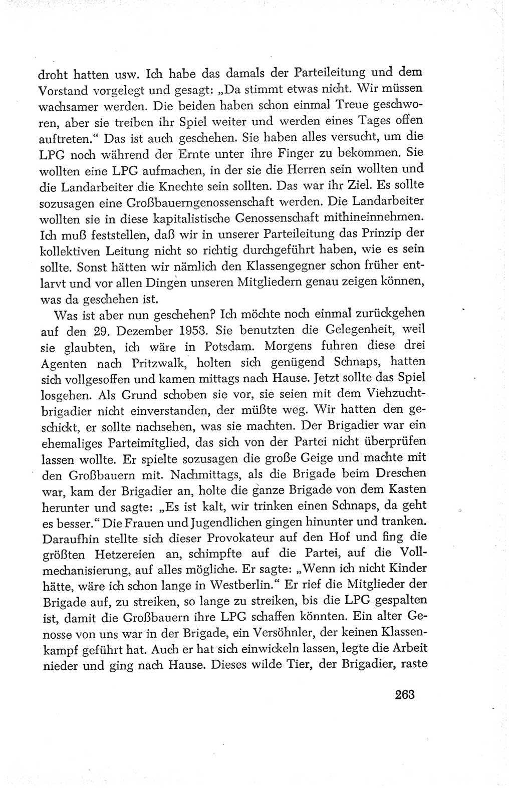 Protokoll der Verhandlungen des Ⅳ. Parteitages der Sozialistischen Einheitspartei Deutschlands (SED) [Deutsche Demokratische Republik (DDR)] 1954, Seite 263