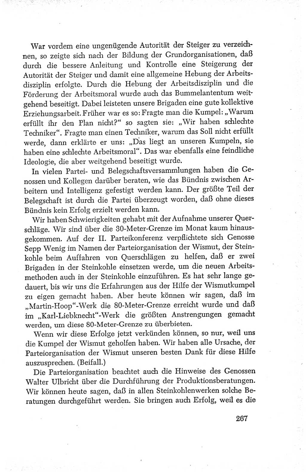 Protokoll der Verhandlungen des Ⅳ. Parteitages der Sozialistischen Einheitspartei Deutschlands (SED) [Deutsche Demokratische Republik (DDR)] 1954, Seite 267