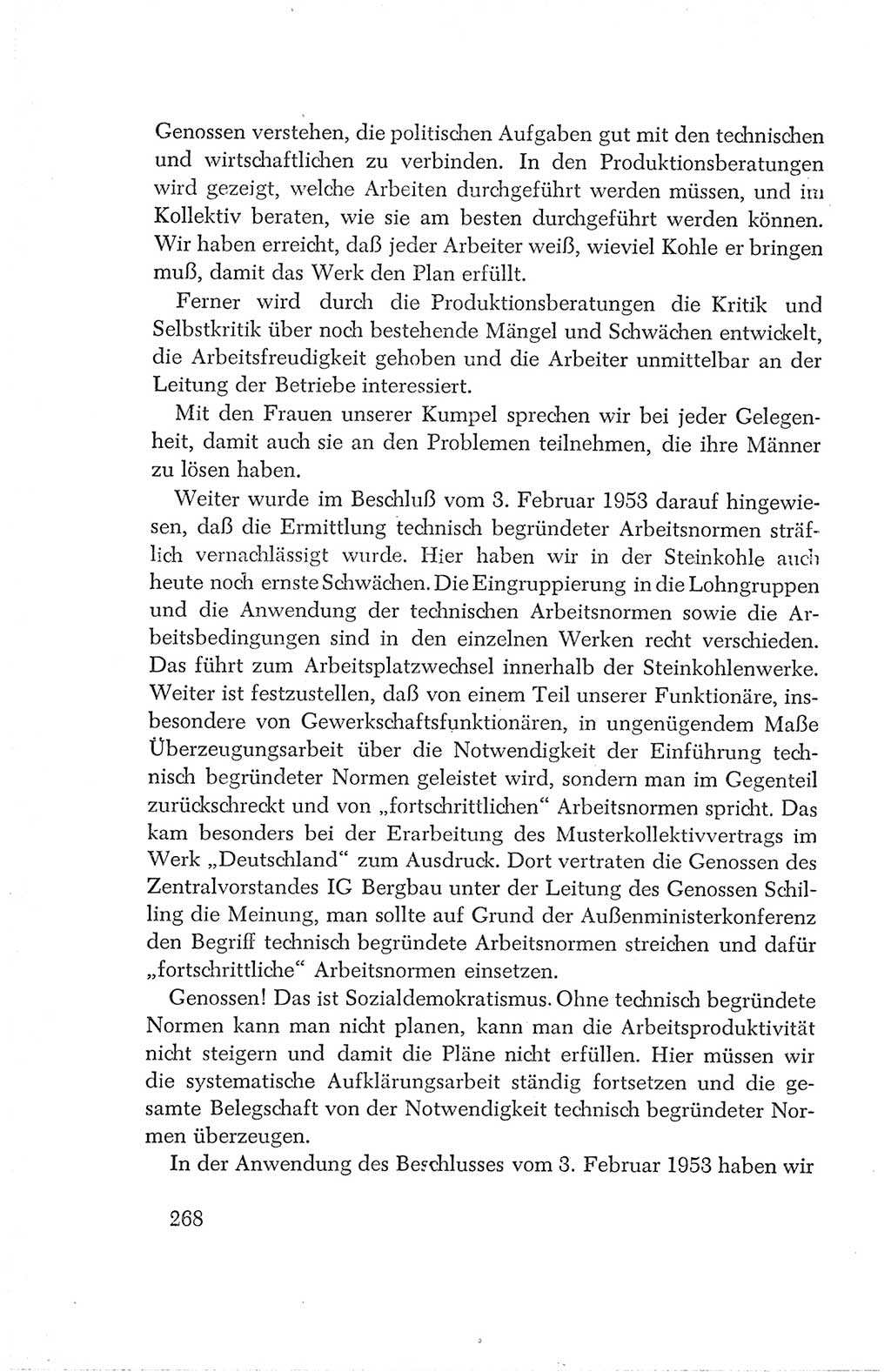 Protokoll der Verhandlungen des Ⅳ. Parteitages der Sozialistischen Einheitspartei Deutschlands (SED) [Deutsche Demokratische Republik (DDR)] 1954, Seite 268