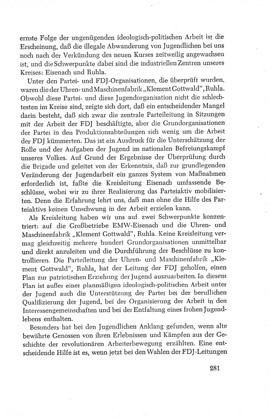 Protokoll der Verhandlungen des Ⅳ. Parteitages der Sozialistischen Einheitspartei Deutschlands (SED) [Deutsche Demokratische Republik (DDR)] 1954, Seite 281