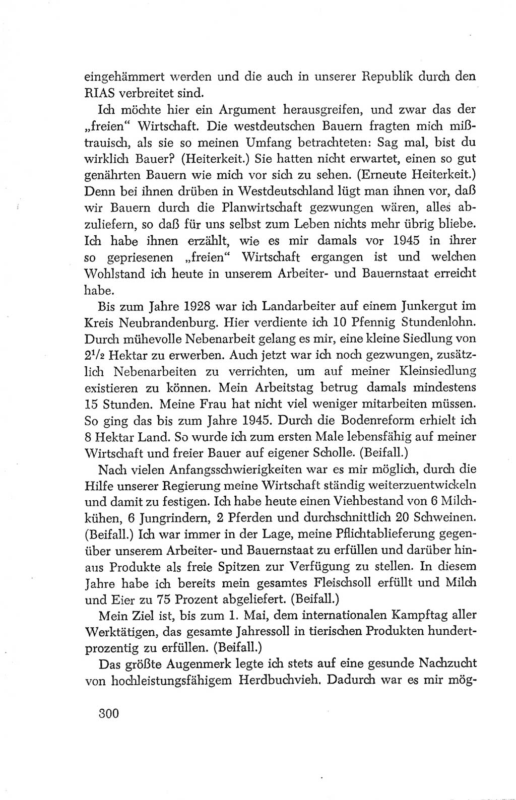 Protokoll der Verhandlungen des Ⅳ. Parteitages der Sozialistischen Einheitspartei Deutschlands (SED) [Deutsche Demokratische Republik (DDR)] 1954, Seite 300