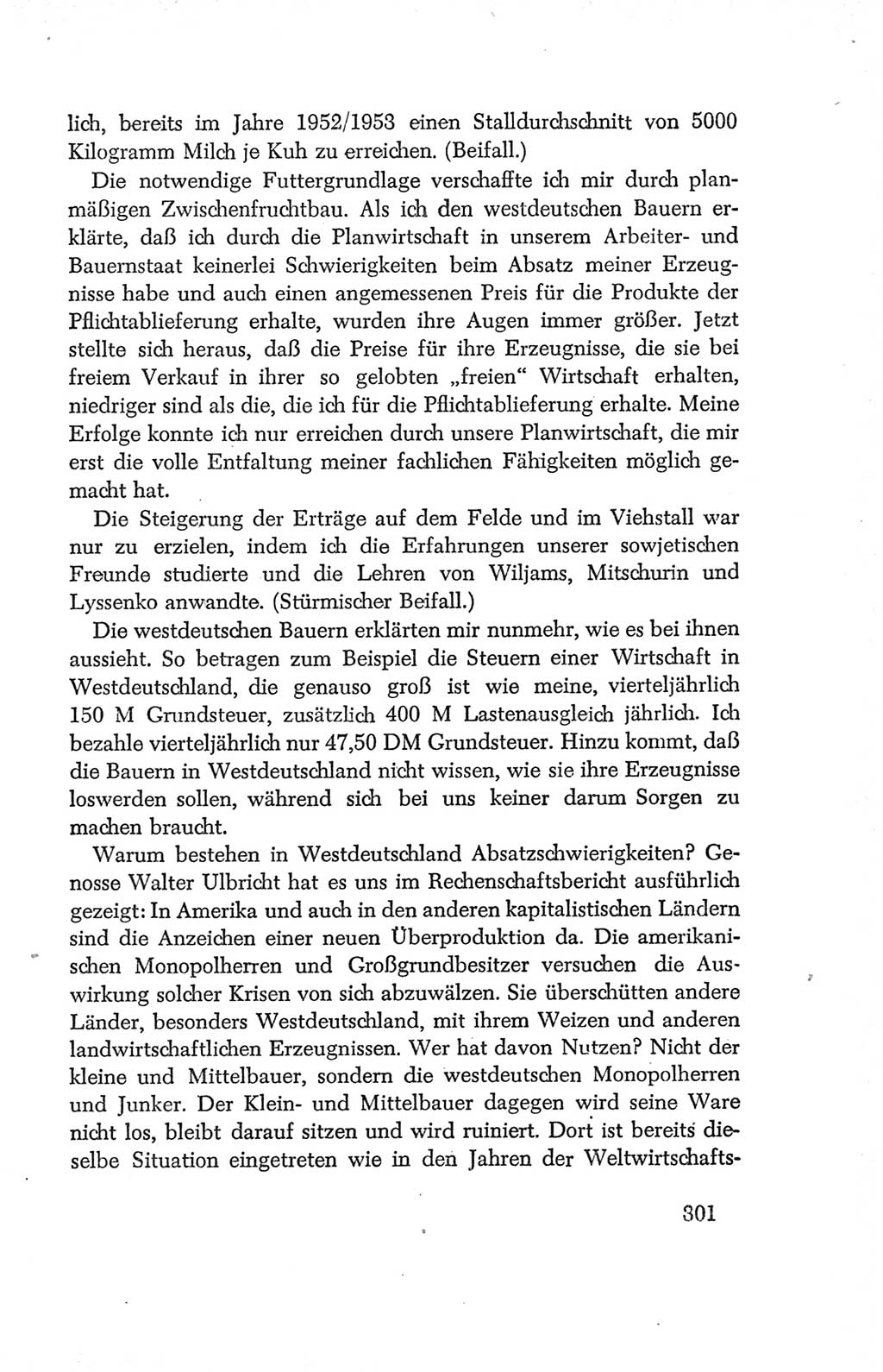 Protokoll der Verhandlungen des Ⅳ. Parteitages der Sozialistischen Einheitspartei Deutschlands (SED) [Deutsche Demokratische Republik (DDR)] 1954, Seite 301