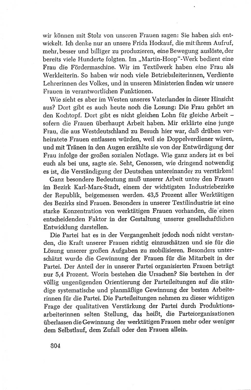 Protokoll der Verhandlungen des Ⅳ. Parteitages der Sozialistischen Einheitspartei Deutschlands (SED) [Deutsche Demokratische Republik (DDR)] 1954, Seite 304