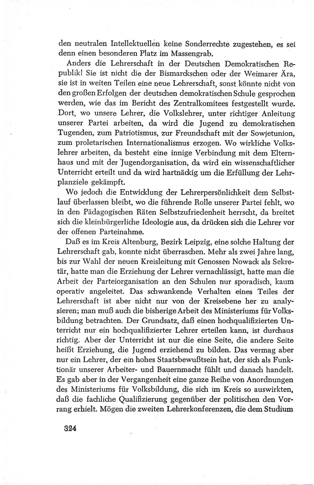 Protokoll der Verhandlungen des Ⅳ. Parteitages der Sozialistischen Einheitspartei Deutschlands (SED) [Deutsche Demokratische Republik (DDR)] 1954, Seite 324