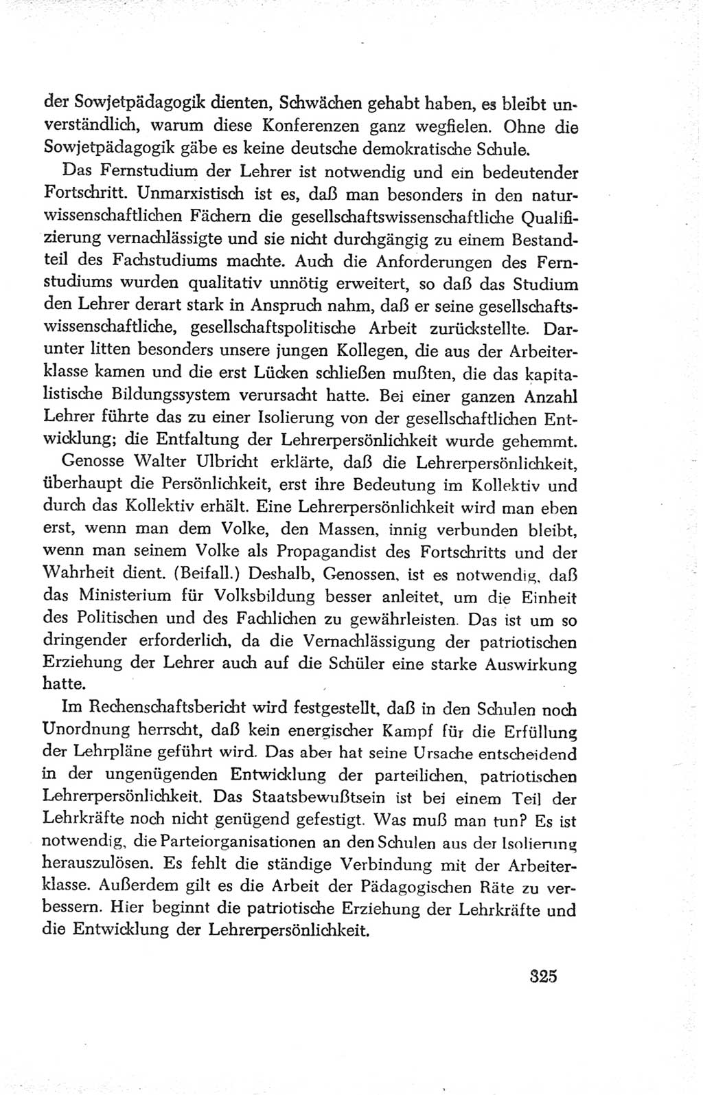 Protokoll der Verhandlungen des Ⅳ. Parteitages der Sozialistischen Einheitspartei Deutschlands (SED) [Deutsche Demokratische Republik (DDR)] 1954, Seite 325