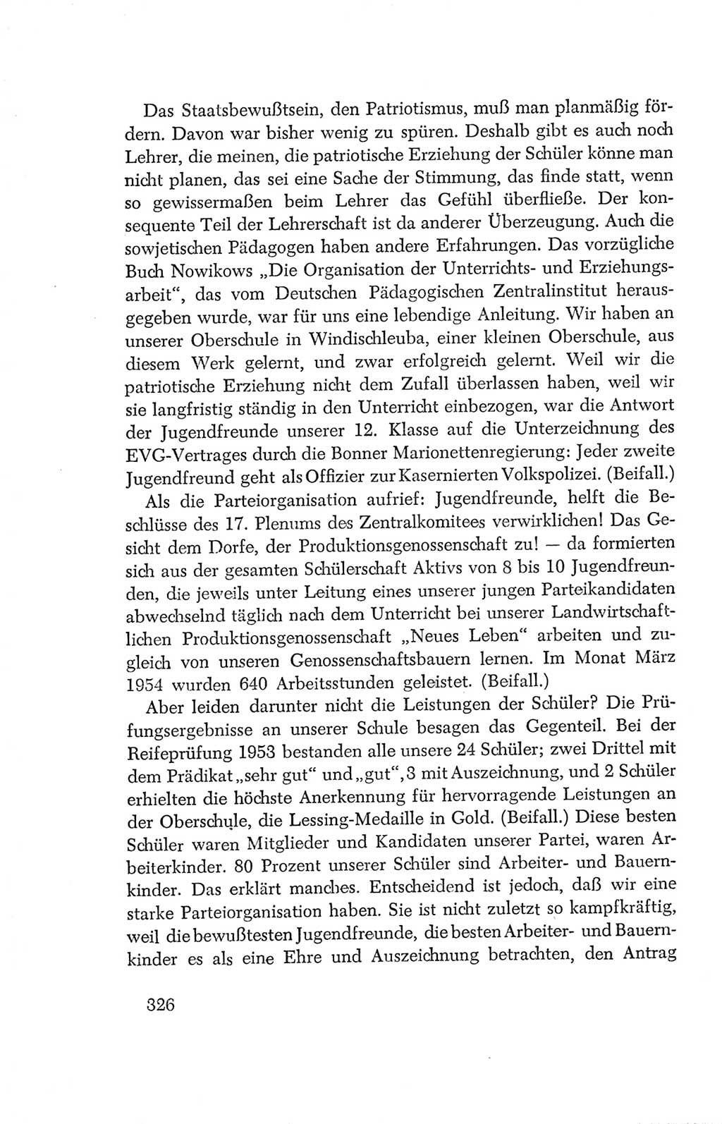 Protokoll der Verhandlungen des Ⅳ. Parteitages der Sozialistischen Einheitspartei Deutschlands (SED) [Deutsche Demokratische Republik (DDR)] 1954, Seite 326