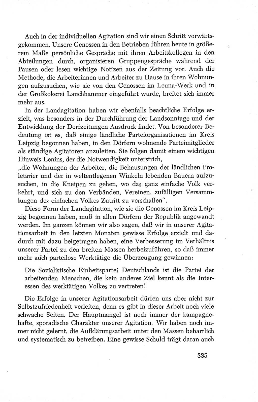 Protokoll der Verhandlungen des Ⅳ. Parteitages der Sozialistischen Einheitspartei Deutschlands (SED) [Deutsche Demokratische Republik (DDR)] 1954, Seite 335