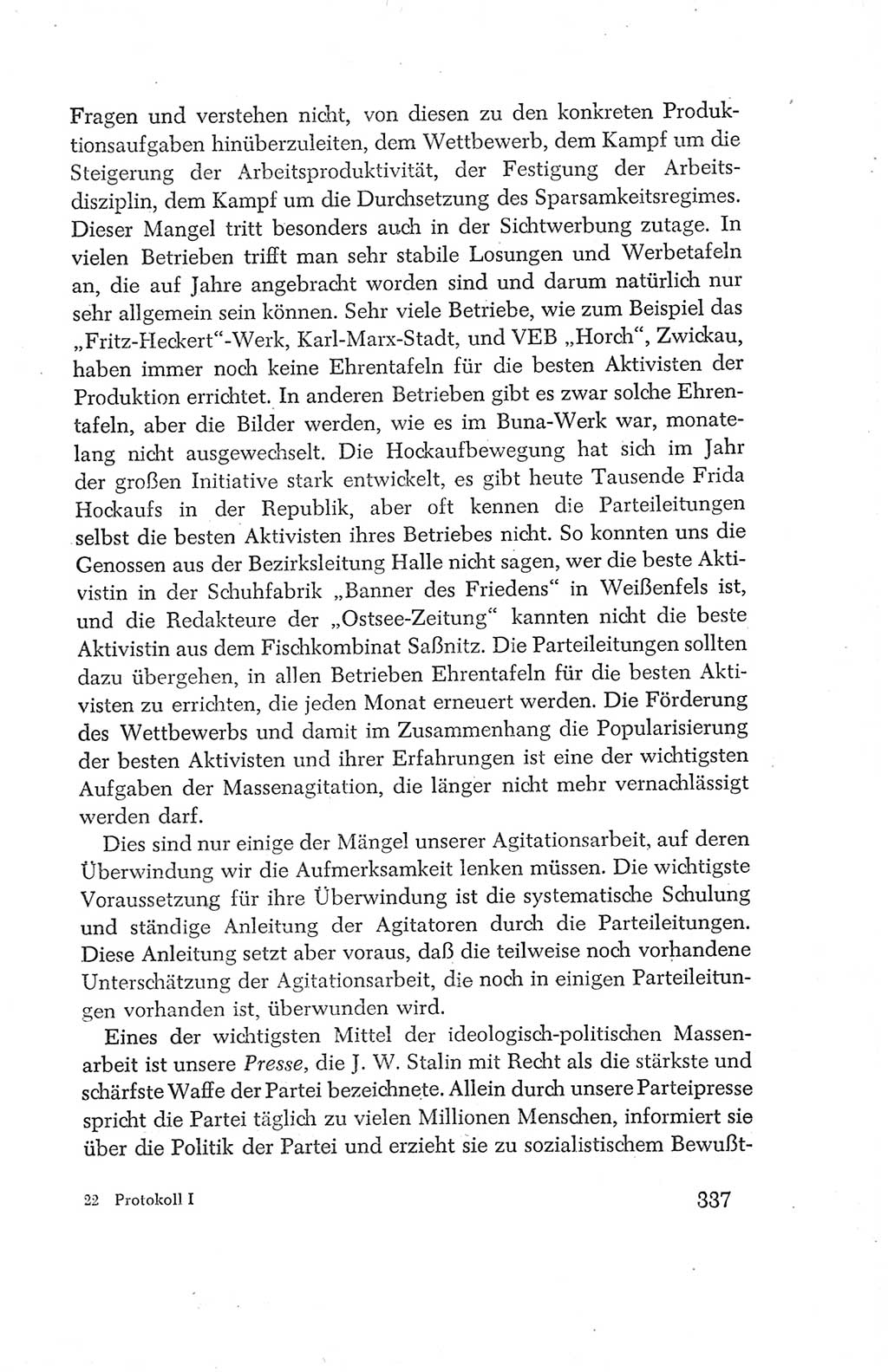 Protokoll der Verhandlungen des Ⅳ. Parteitages der Sozialistischen Einheitspartei Deutschlands (SED) [Deutsche Demokratische Republik (DDR)] 1954, Seite 337
