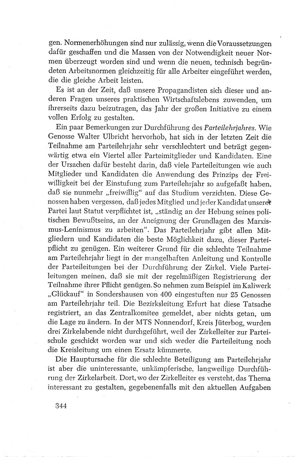 Protokoll der Verhandlungen des Ⅳ. Parteitages der Sozialistischen Einheitspartei Deutschlands (SED) [Deutsche Demokratische Republik (DDR)] 1954, Seite 344