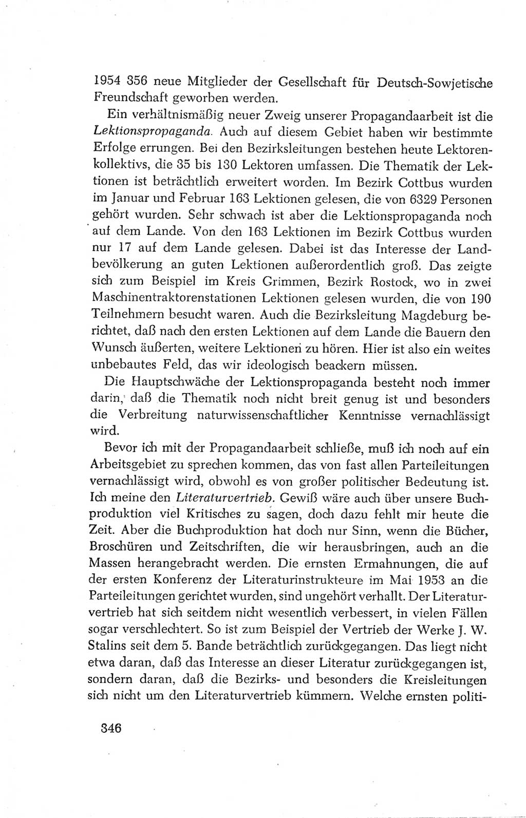 Protokoll der Verhandlungen des Ⅳ. Parteitages der Sozialistischen Einheitspartei Deutschlands (SED) [Deutsche Demokratische Republik (DDR)] 1954, Seite 346
