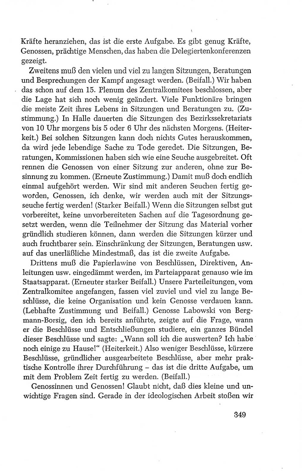 Protokoll der Verhandlungen des Ⅳ. Parteitages der Sozialistischen Einheitspartei Deutschlands (SED) [Deutsche Demokratische Republik (DDR)] 1954, Seite 349