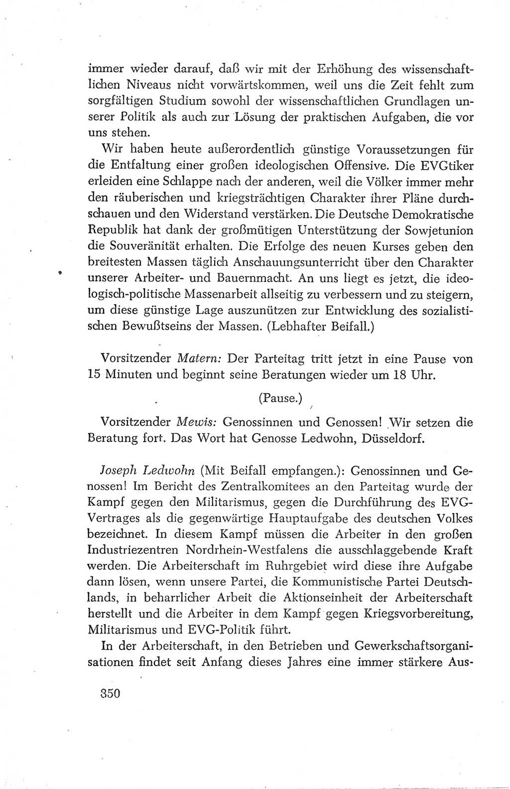 Protokoll der Verhandlungen des Ⅳ. Parteitages der Sozialistischen Einheitspartei Deutschlands (SED) [Deutsche Demokratische Republik (DDR)] 1954, Seite 350