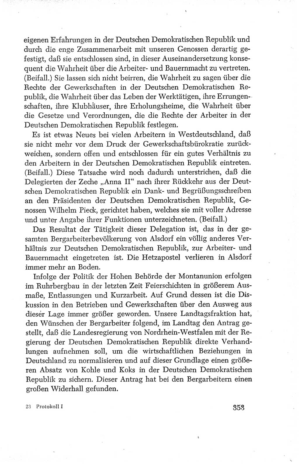 Protokoll der Verhandlungen des Ⅳ. Parteitages der Sozialistischen Einheitspartei Deutschlands (SED) [Deutsche Demokratische Republik (DDR)] 1954, Seite 353