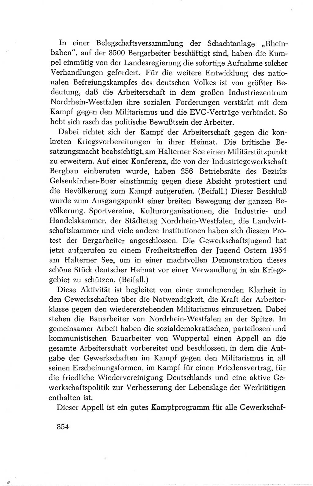 Protokoll der Verhandlungen des Ⅳ. Parteitages der Sozialistischen Einheitspartei Deutschlands (SED) [Deutsche Demokratische Republik (DDR)] 1954, Seite 354