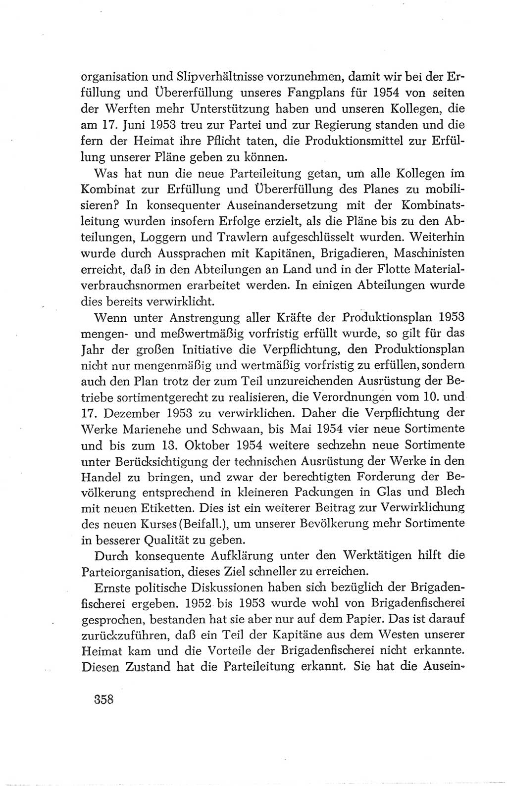 Protokoll der Verhandlungen des Ⅳ. Parteitages der Sozialistischen Einheitspartei Deutschlands (SED) [Deutsche Demokratische Republik (DDR)] 1954, Seite 358
