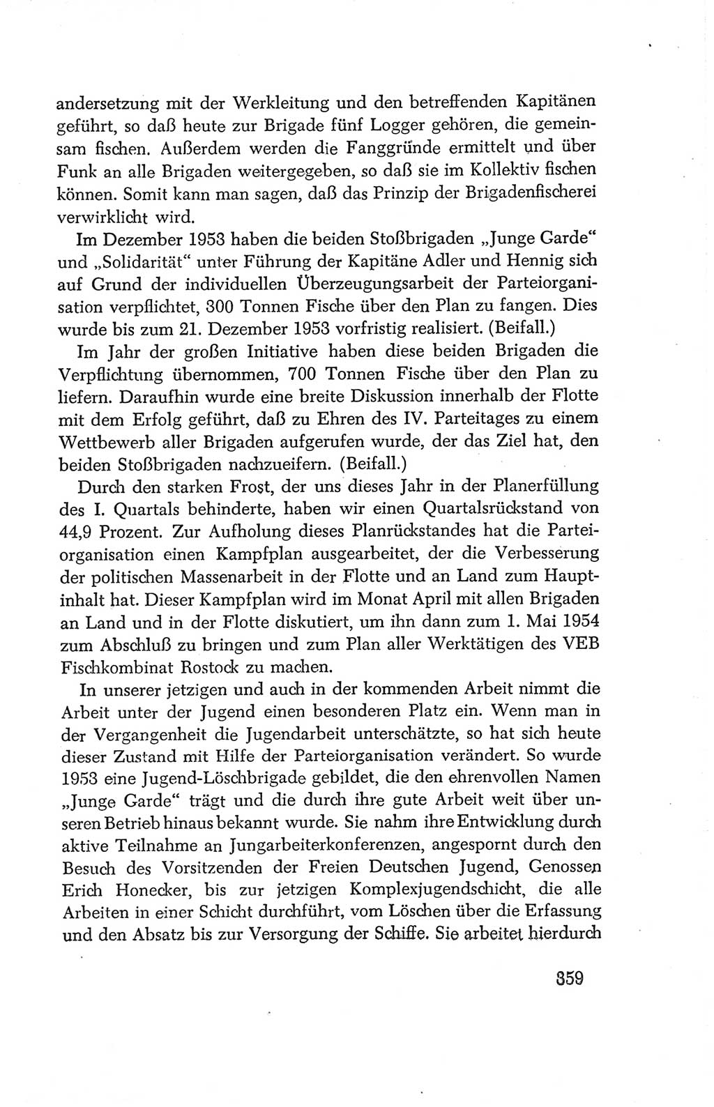 Protokoll der Verhandlungen des Ⅳ. Parteitages der Sozialistischen Einheitspartei Deutschlands (SED) [Deutsche Demokratische Republik (DDR)] 1954, Seite 359