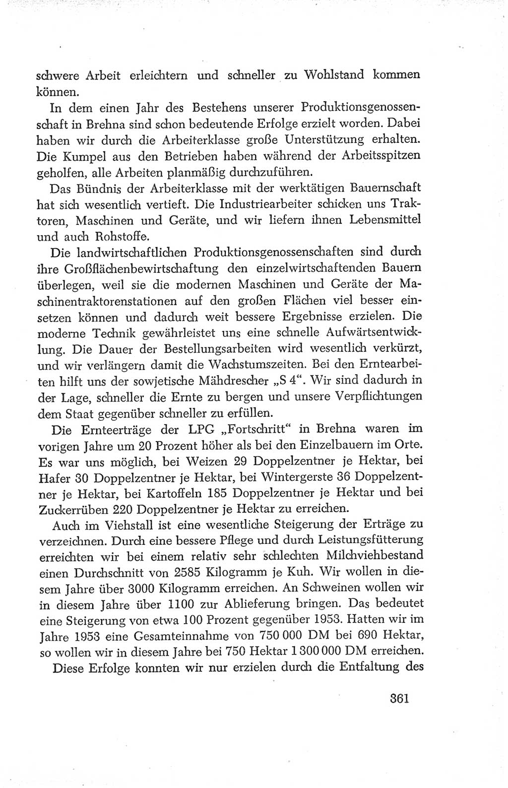Protokoll der Verhandlungen des Ⅳ. Parteitages der Sozialistischen Einheitspartei Deutschlands (SED) [Deutsche Demokratische Republik (DDR)] 1954, Seite 361