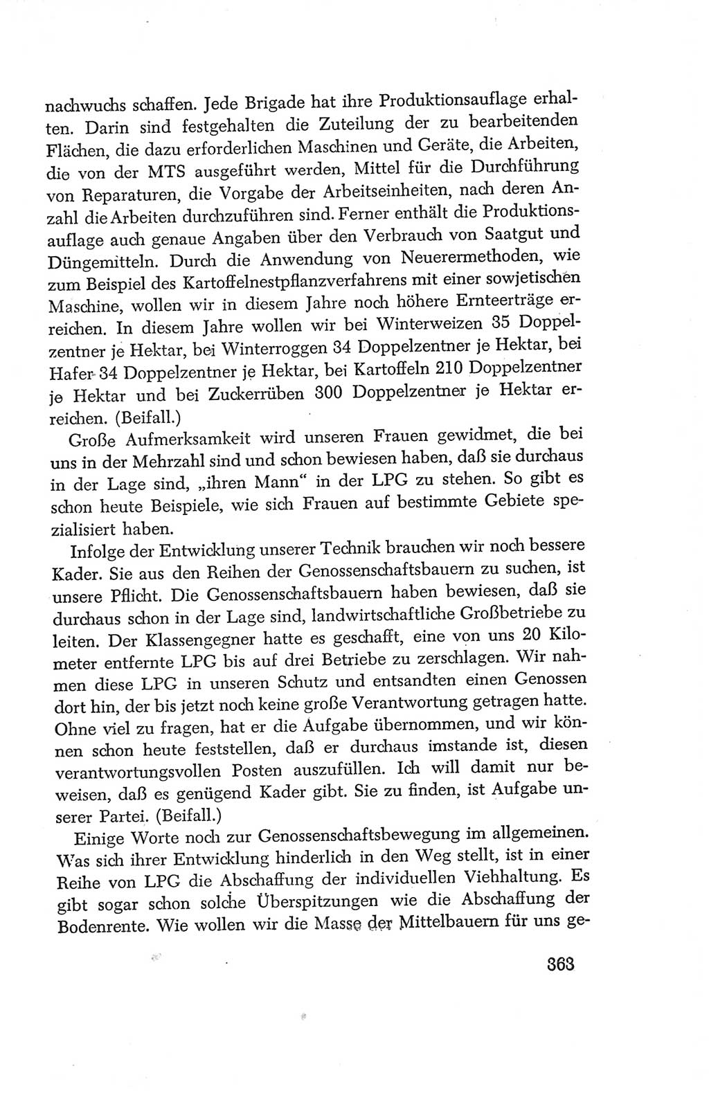 Protokoll der Verhandlungen des Ⅳ. Parteitages der Sozialistischen Einheitspartei Deutschlands (SED) [Deutsche Demokratische Republik (DDR)] 1954, Seite 363