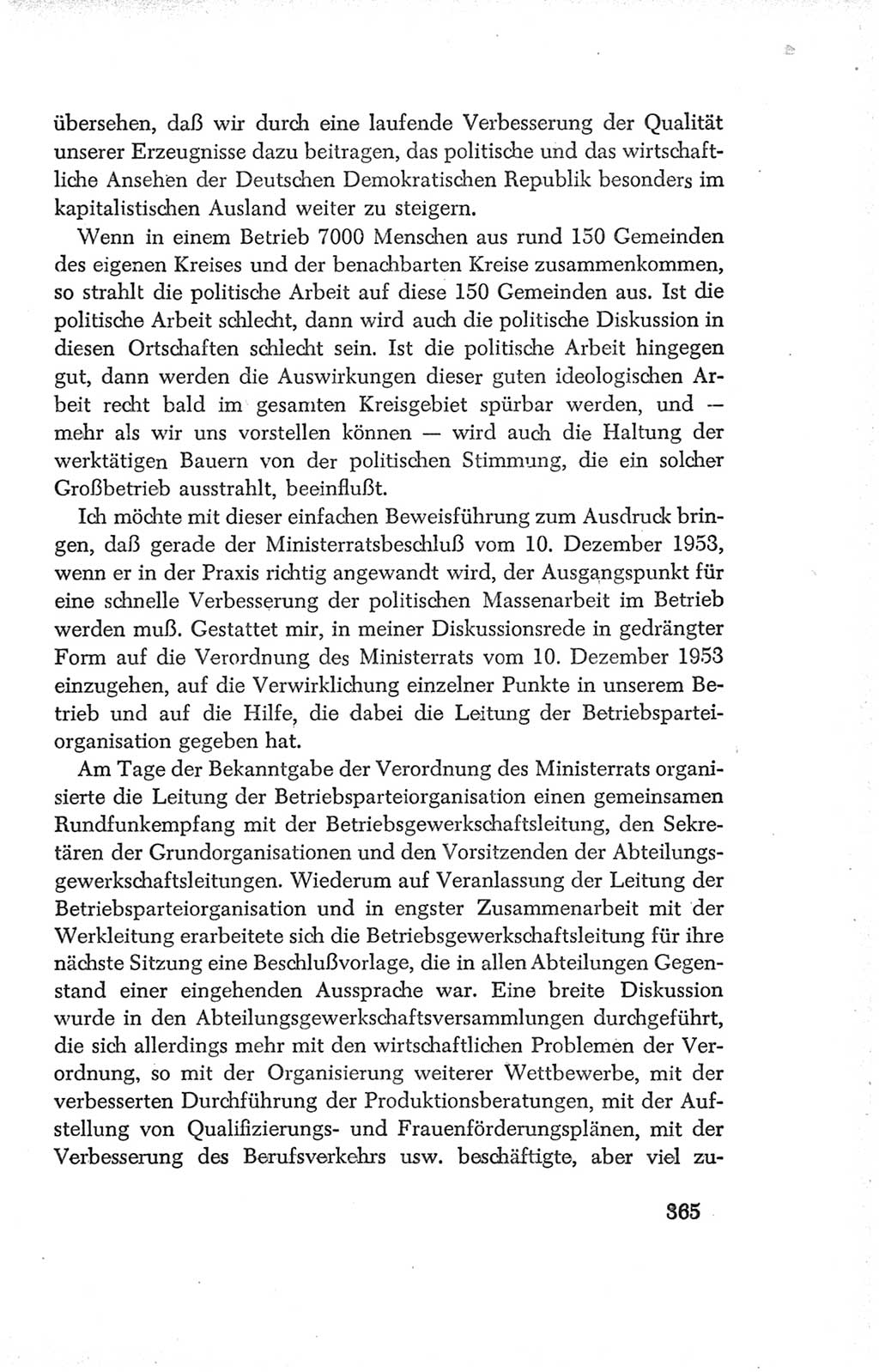 Protokoll der Verhandlungen des Ⅳ. Parteitages der Sozialistischen Einheitspartei Deutschlands (SED) [Deutsche Demokratische Republik (DDR)] 1954, Seite 365