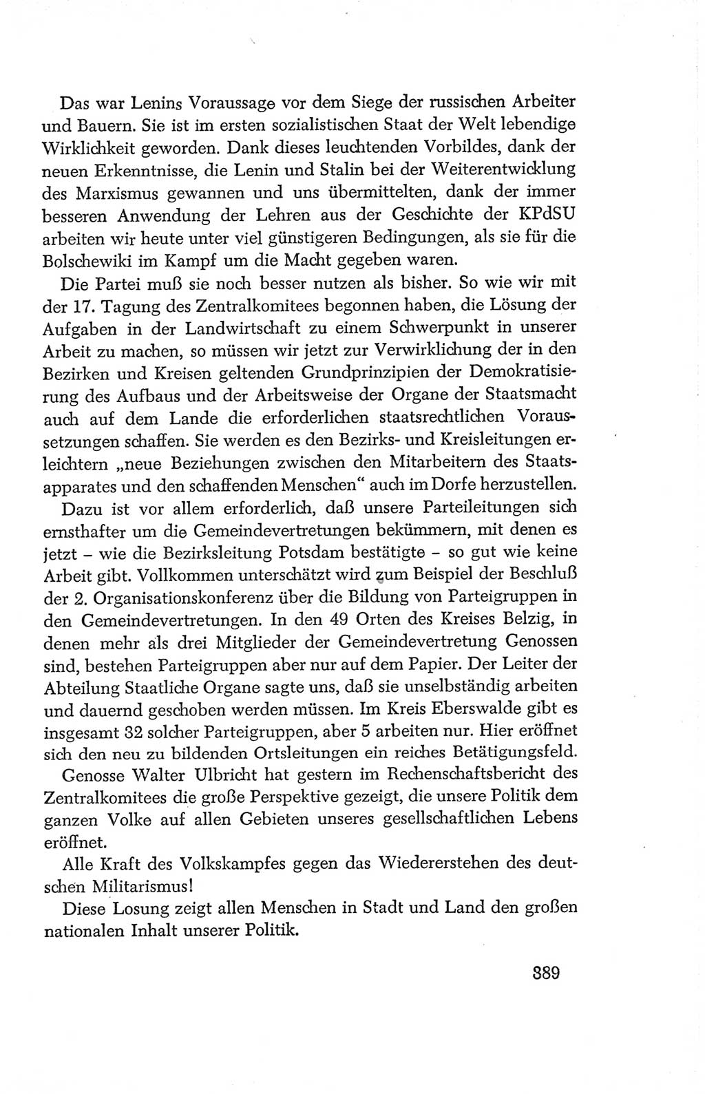 Protokoll der Verhandlungen des Ⅳ. Parteitages der Sozialistischen Einheitspartei Deutschlands (SED) [Deutsche Demokratische Republik (DDR)] 1954, Seite 389