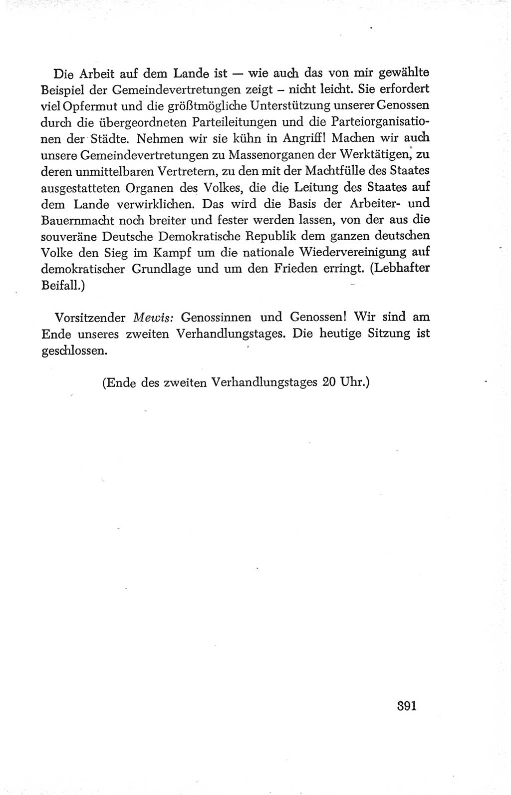 Protokoll der Verhandlungen des Ⅳ. Parteitages der Sozialistischen Einheitspartei Deutschlands (SED) [Deutsche Demokratische Republik (DDR)] 1954, Seite 391