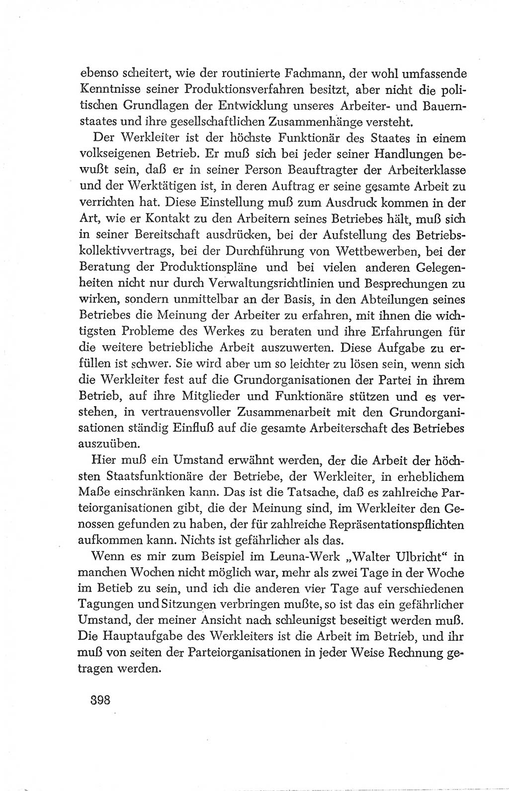 Protokoll der Verhandlungen des Ⅳ. Parteitages der Sozialistischen Einheitspartei Deutschlands (SED) [Deutsche Demokratische Republik (DDR)] 1954, Seite 398