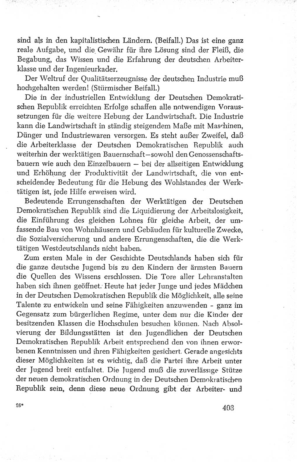 Protokoll der Verhandlungen des Ⅳ. Parteitages der Sozialistischen Einheitspartei Deutschlands (SED) [Deutsche Demokratische Republik (DDR)] 1954, Seite 403