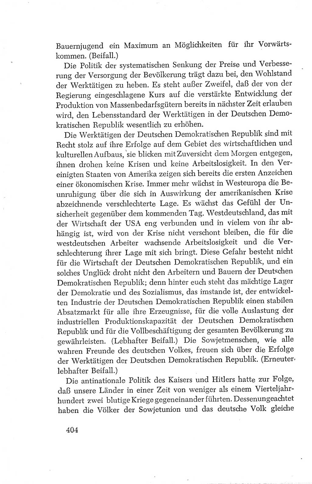 Protokoll der Verhandlungen des Ⅳ. Parteitages der Sozialistischen Einheitspartei Deutschlands (SED) [Deutsche Demokratische Republik (DDR)] 1954, Seite 404