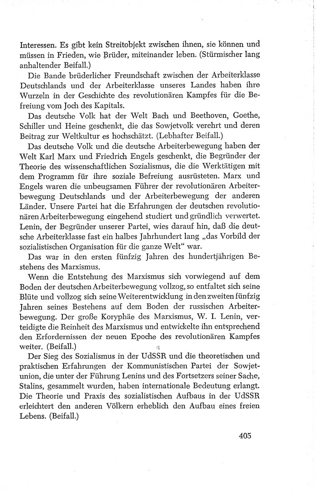 Protokoll der Verhandlungen des Ⅳ. Parteitages der Sozialistischen Einheitspartei Deutschlands (SED) [Deutsche Demokratische Republik (DDR)] 1954, Seite 405