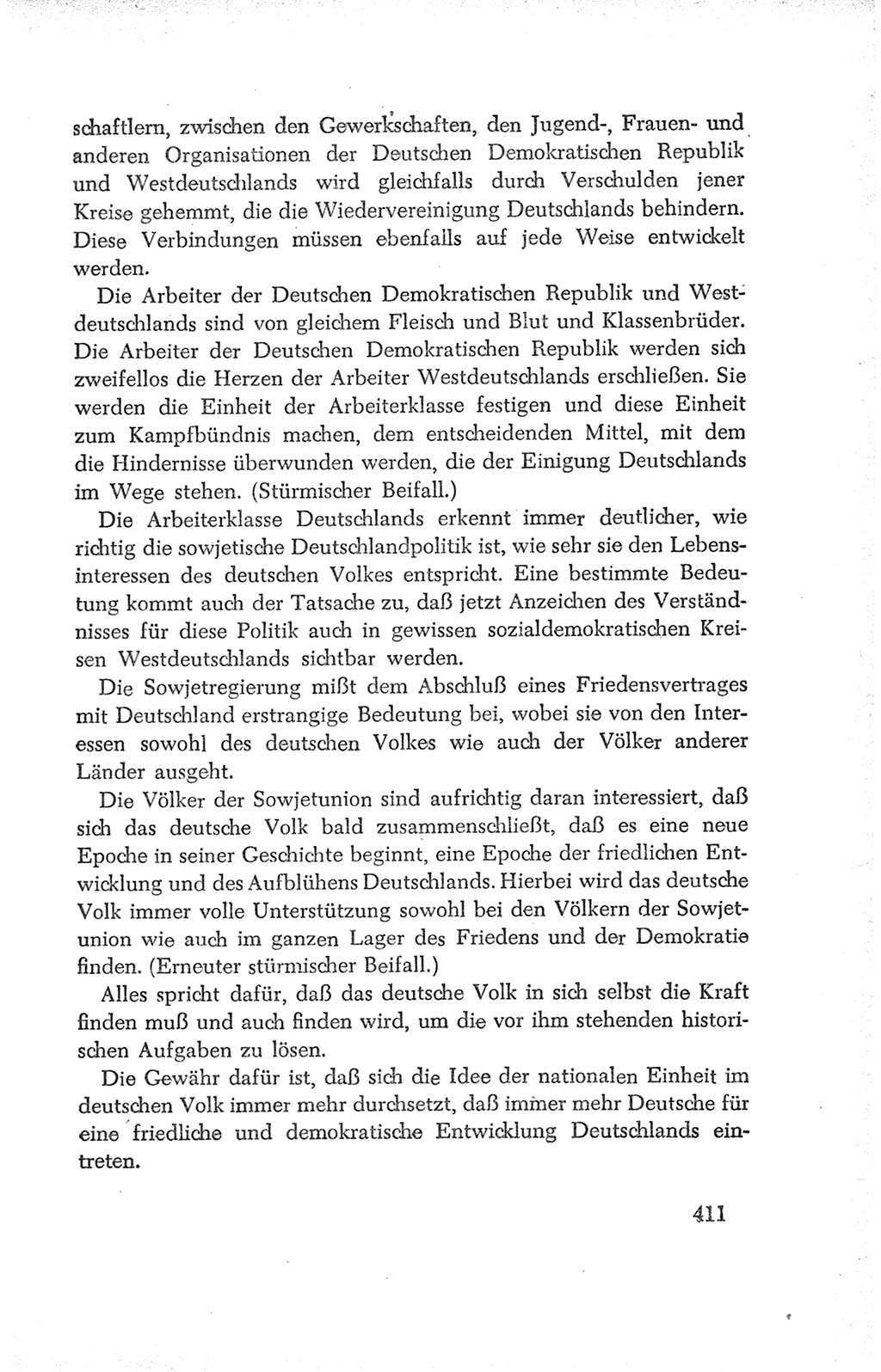 Protokoll der Verhandlungen des Ⅳ. Parteitages der Sozialistischen Einheitspartei Deutschlands (SED) [Deutsche Demokratische Republik (DDR)] 1954, Seite 411