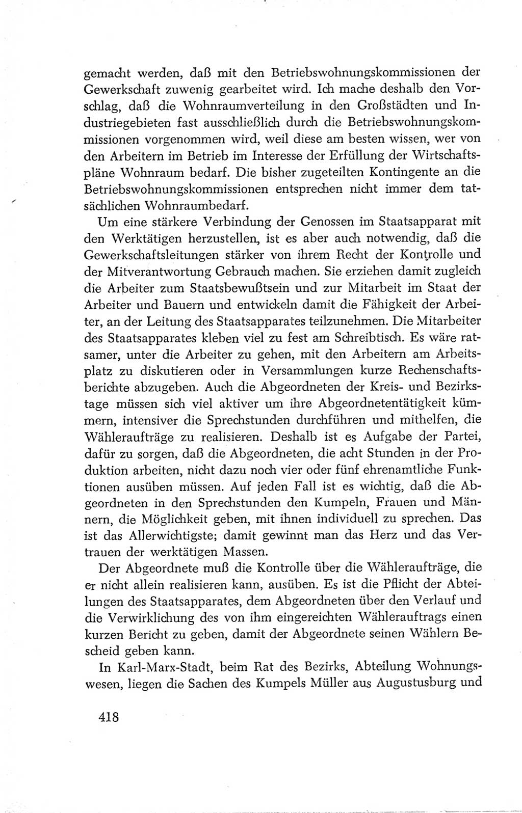 Protokoll der Verhandlungen des Ⅳ. Parteitages der Sozialistischen Einheitspartei Deutschlands (SED) [Deutsche Demokratische Republik (DDR)] 1954, Seite 418