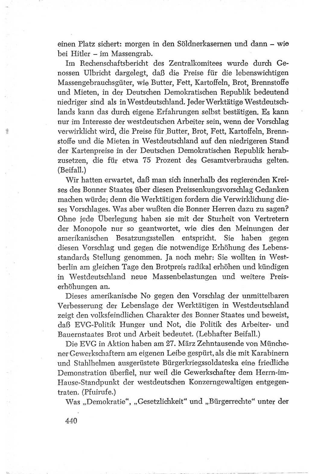 Protokoll der Verhandlungen des Ⅳ. Parteitages der Sozialistischen Einheitspartei Deutschlands (SED) [Deutsche Demokratische Republik (DDR)] 1954, Seite 440