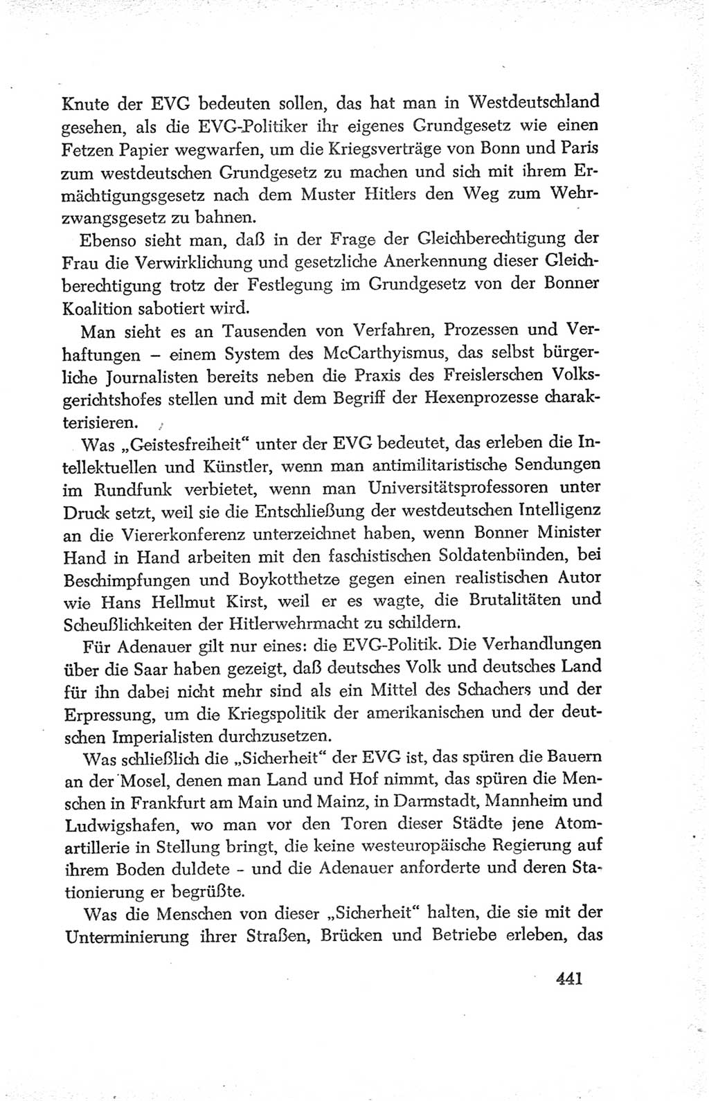 Protokoll der Verhandlungen des Ⅳ. Parteitages der Sozialistischen Einheitspartei Deutschlands (SED) [Deutsche Demokratische Republik (DDR)] 1954, Seite 441