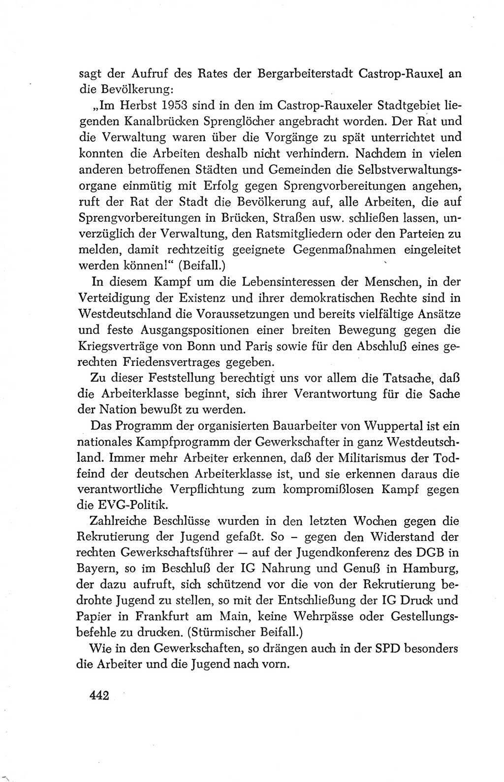 Protokoll der Verhandlungen des Ⅳ. Parteitages der Sozialistischen Einheitspartei Deutschlands (SED) [Deutsche Demokratische Republik (DDR)] 1954, Seite 442