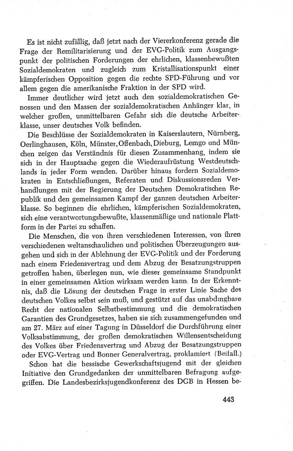 Protokoll der Verhandlungen des Ⅳ. Parteitages der Sozialistischen Einheitspartei Deutschlands (SED) [Deutsche Demokratische Republik (DDR)] 1954, Seite 443